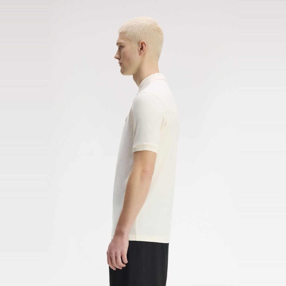 Fred Perry Crepe Pique Polo - Ecru