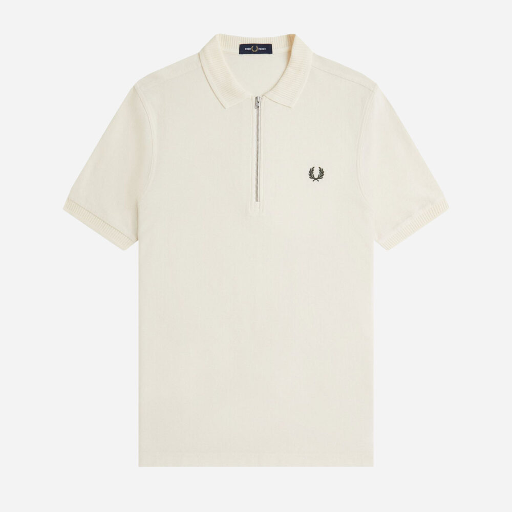 Fred Perry Crepe Pique Polo - Ecru