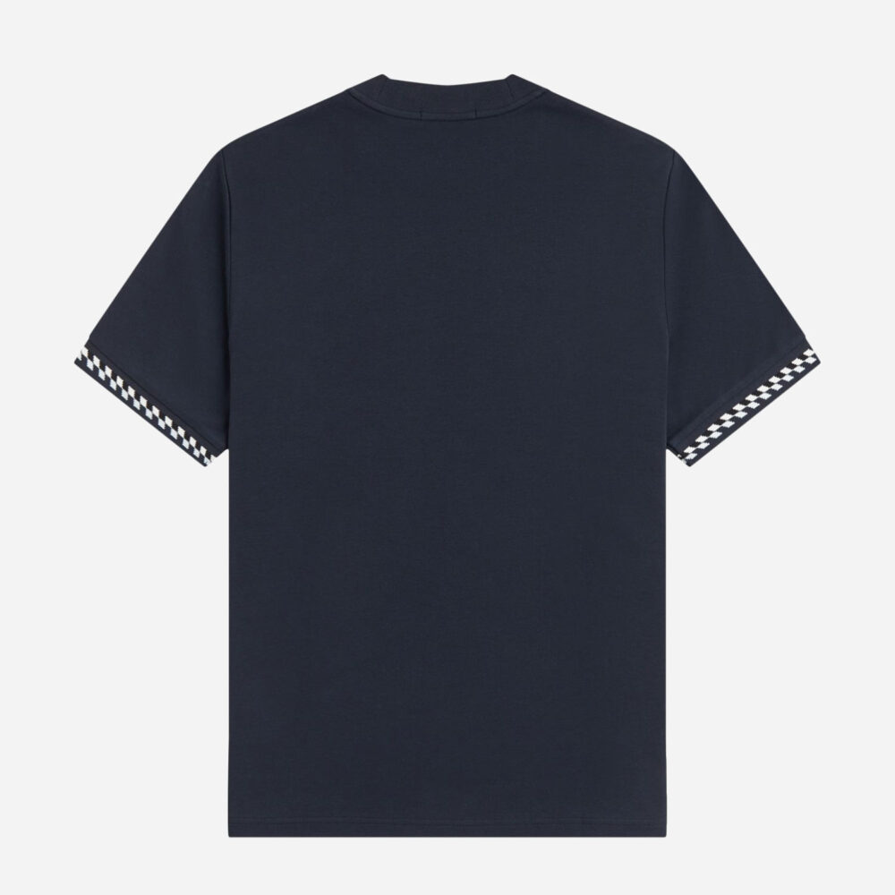 Fred Perry Jacquard Cuff Tee - Navy Fred Perry Jacquard Cuff Tee - Navy