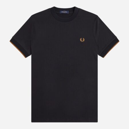 Fred Perry Mesh Cuff Tee - Black