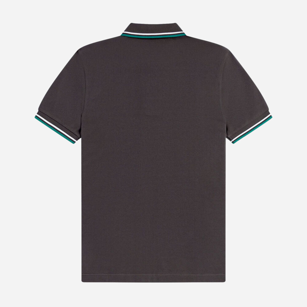 Fred Perry Twin Tipped Polo - Anchor Grey/Light Ice/Sport Green