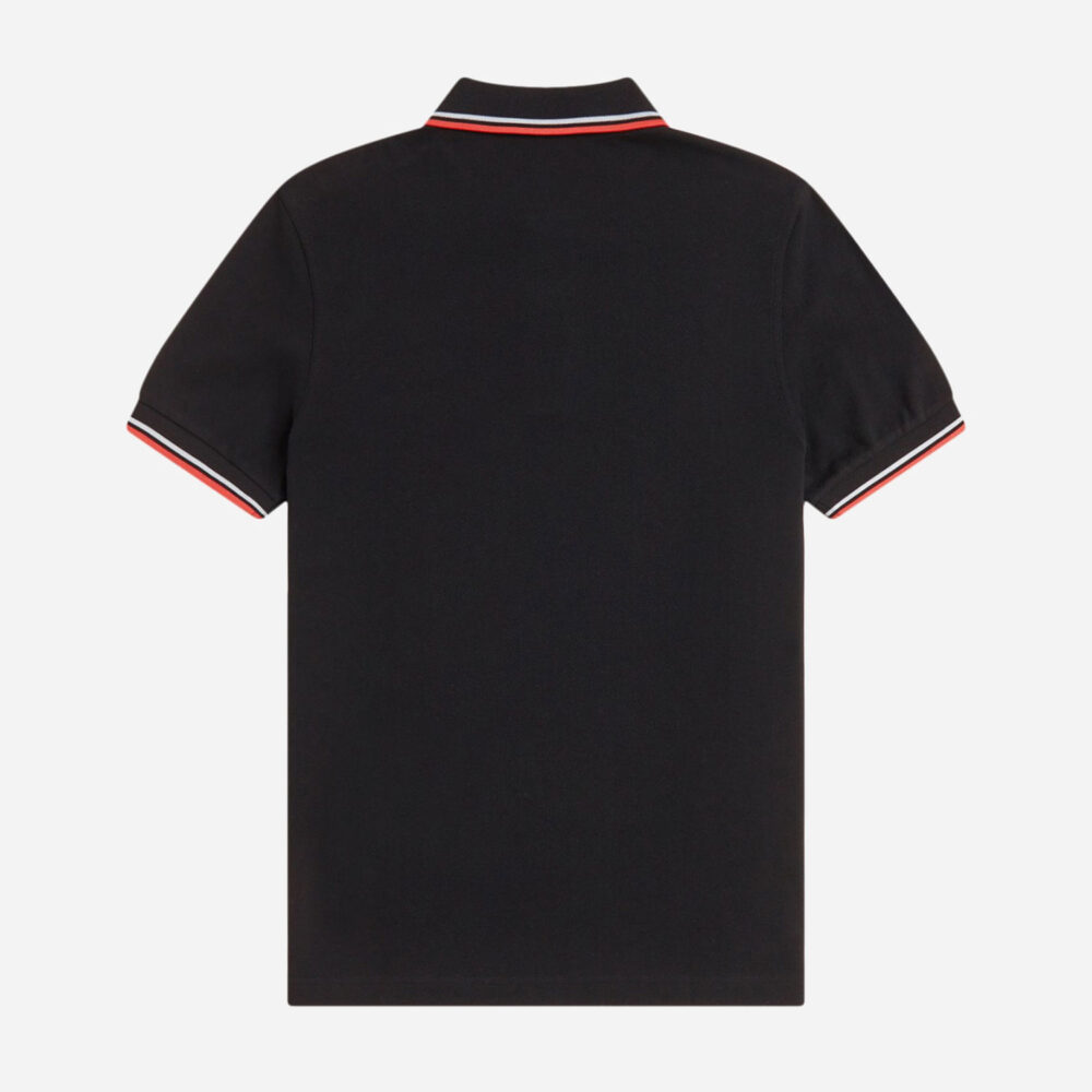Fred Perry Twin Tipped Polo - Black/Dusky Blue/Strawberry Cream