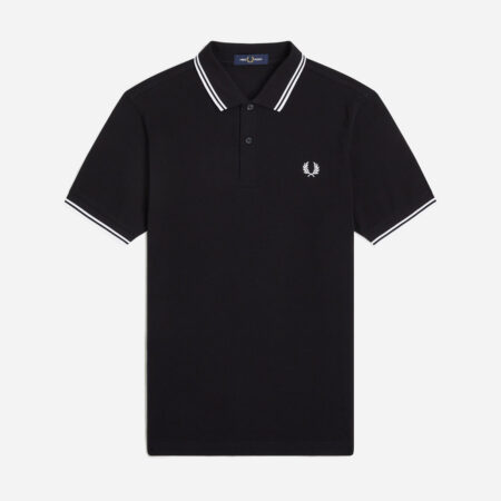 Fred Perry Twin Tipped Polo - Black/White