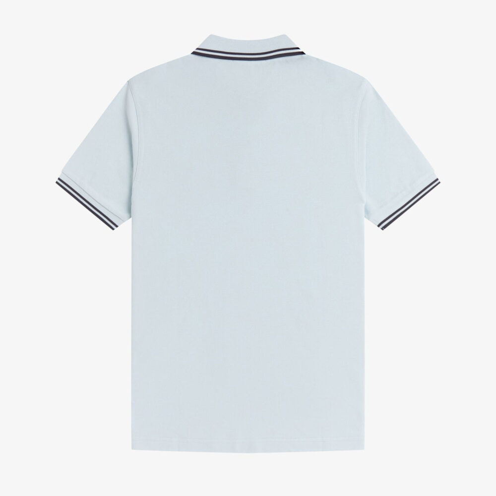 Fred Perry Twin Tipped Polo - Light Ice/Anchor Grey/Anchor Grey Fred Perry Twin Tipped Polo - Light Ice/Anchor Grey/Anchor Grey