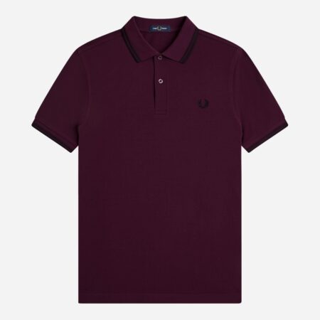 Fred Perry Twin Tipped Polo - Plum/Black