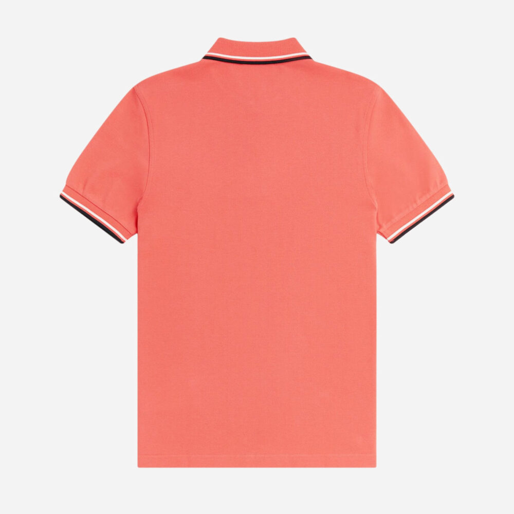 Fred Perry Twin Tipped Polo - Strawberry Cream/Ecru/Black Fred Perry Twin Tipped Polo - Strawberry Cream/Ecru/Black