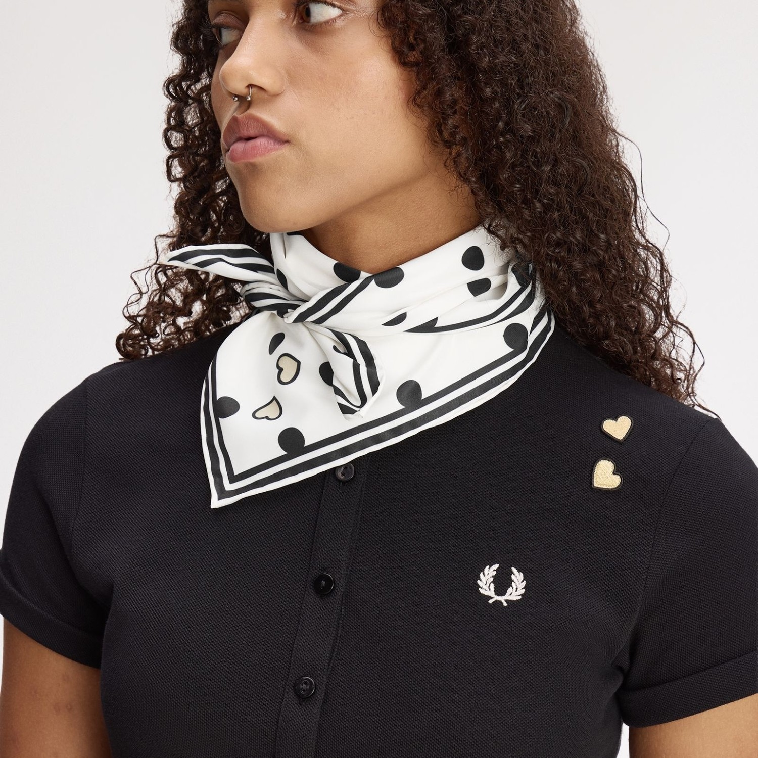 Fred Perry Women's x Amy Winehouse Amy Polka Dot Scarf - Snow White