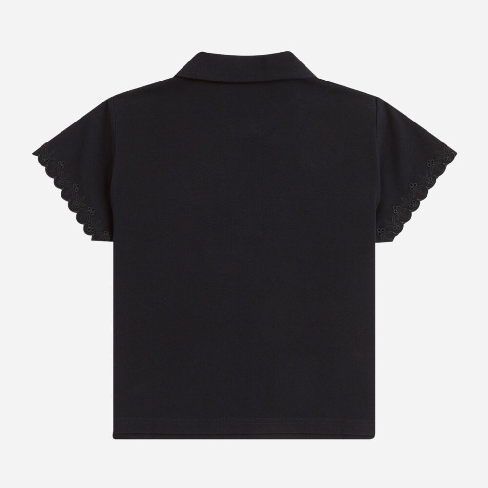 Fred Perry Women's x Amy Winehouse Embroidered Detail Polo - Black Fred Perry Women's x Amy Winehouse Embroidered Detail Polo - Black