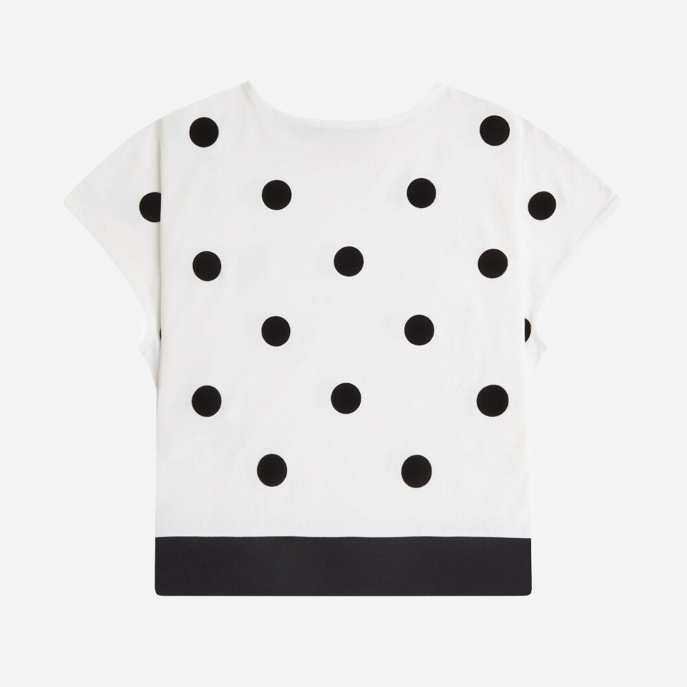 Fred Perry Women's x Amy Winehouse Flocked Polka Dot Top - Snow White