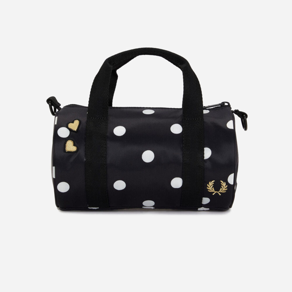 Fred Perry Women's x Amy Winehouse Polka Dot Amy Mini Barrel Bag - Black