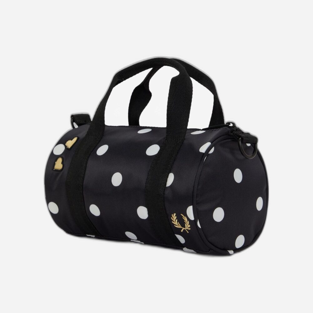 Fred Perry Women's x Amy Winehouse Polka Dot Amy Mini Barrel Bag - Black
