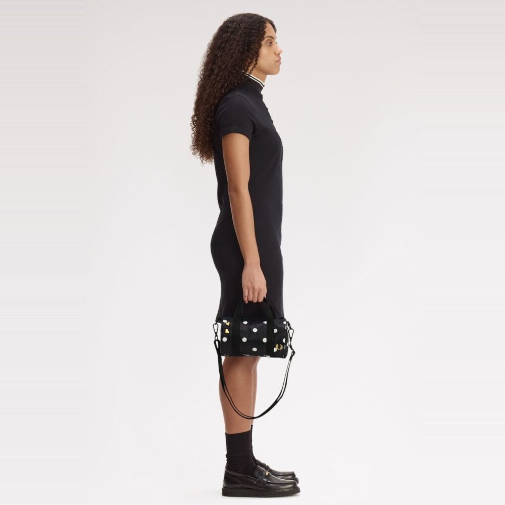 Fred Perry Women's x Amy Winehouse Polka Dot Amy Mini Barrel Bag - Black