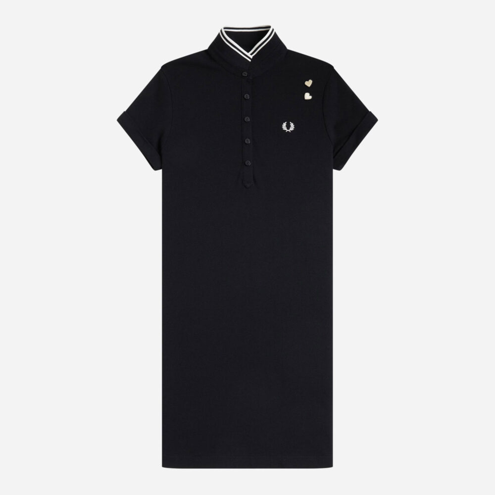 Fred Perry Women's x Amy Winehouse Tipped Polo Dress - Black/Gold Fred Perry Women's x Amy Winehouse Tipped Polo Dress - Black/Gold