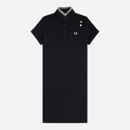 Fred Perry Women's x Amy Winehouse Tipped Polo Dress - Black/Gold
