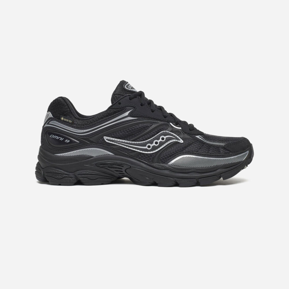 Saucony Progrid Omni 9 GTX Trainer - Black/Silver Saucony Progrid Omni 9 GTX Trainer - Black/Silver