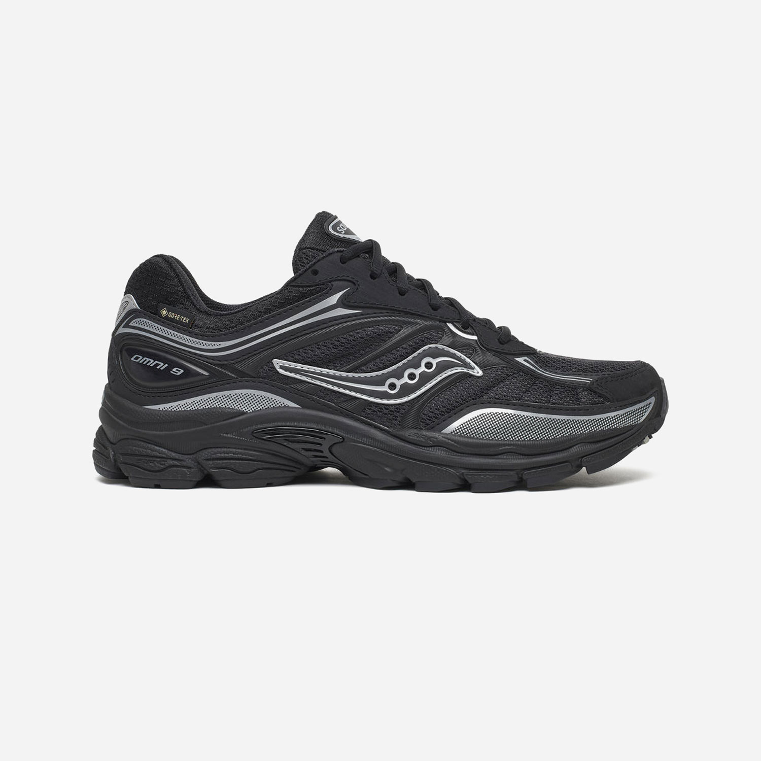 Saucony Progrid Omni 9 GTX Trainer – Black/Silver