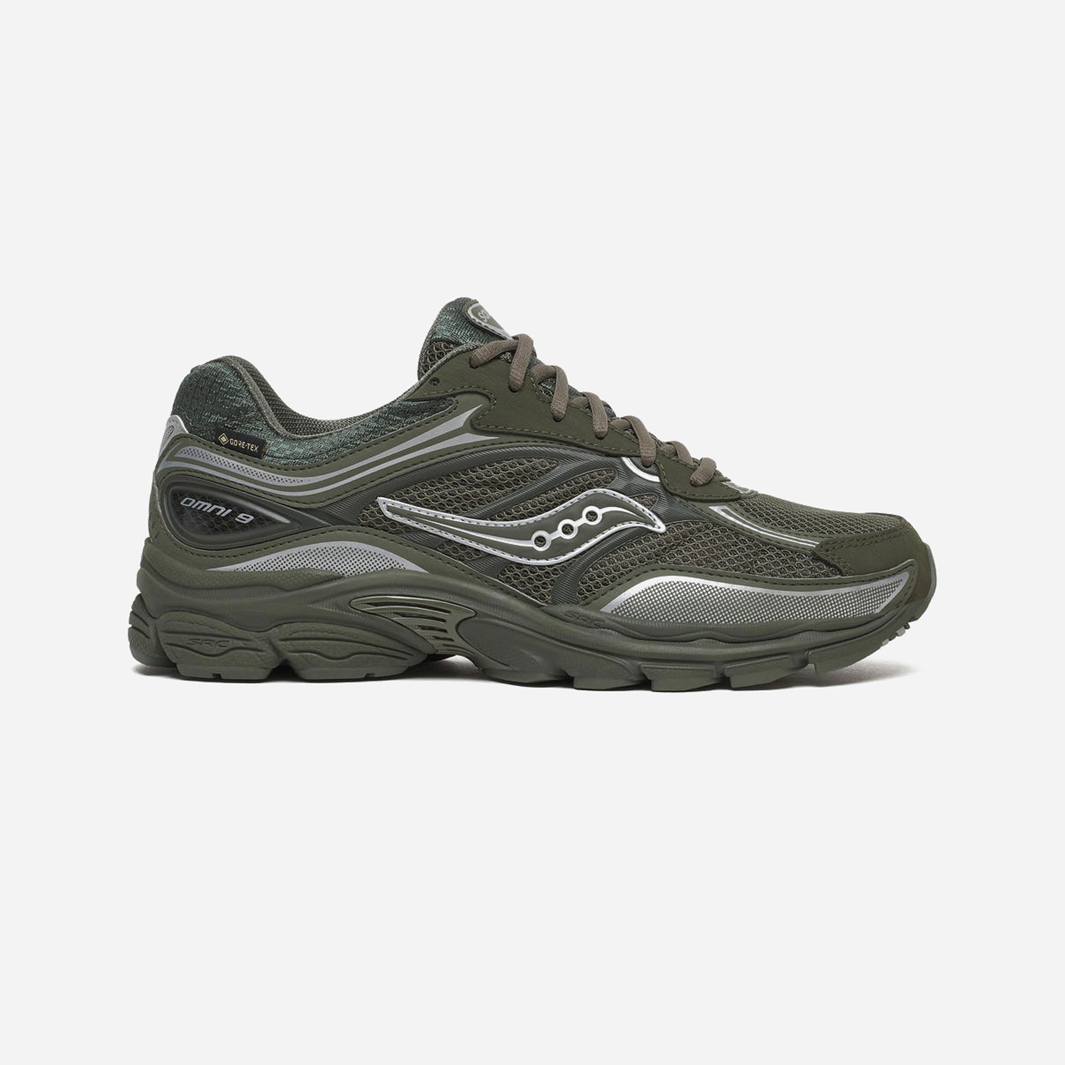Saucony Progrid Omni 9 GTX Trainer – Fatigue/Silver