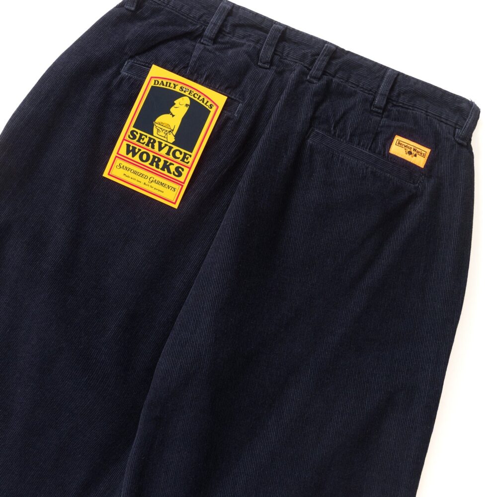 Service Works Fine Cord Part-Timer Pant - Dark Navy Service Works Fine Cord Part-Timer Pant - Dark Navy