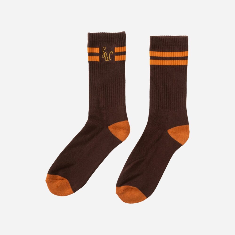 Service Works Monogram Sock - Brown Service Works Monogram Sock - Brown