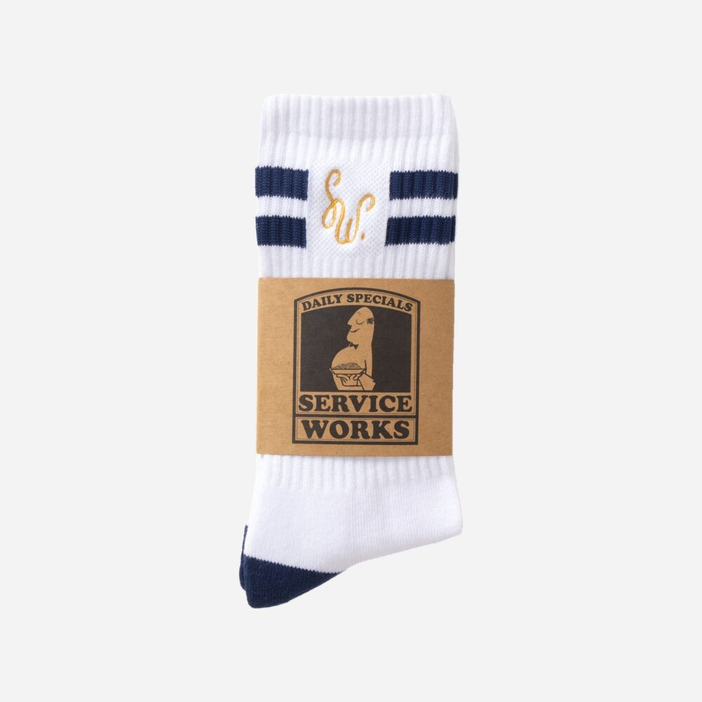 Service Works Monogram Sock - White Service Works Monogram Sock - White