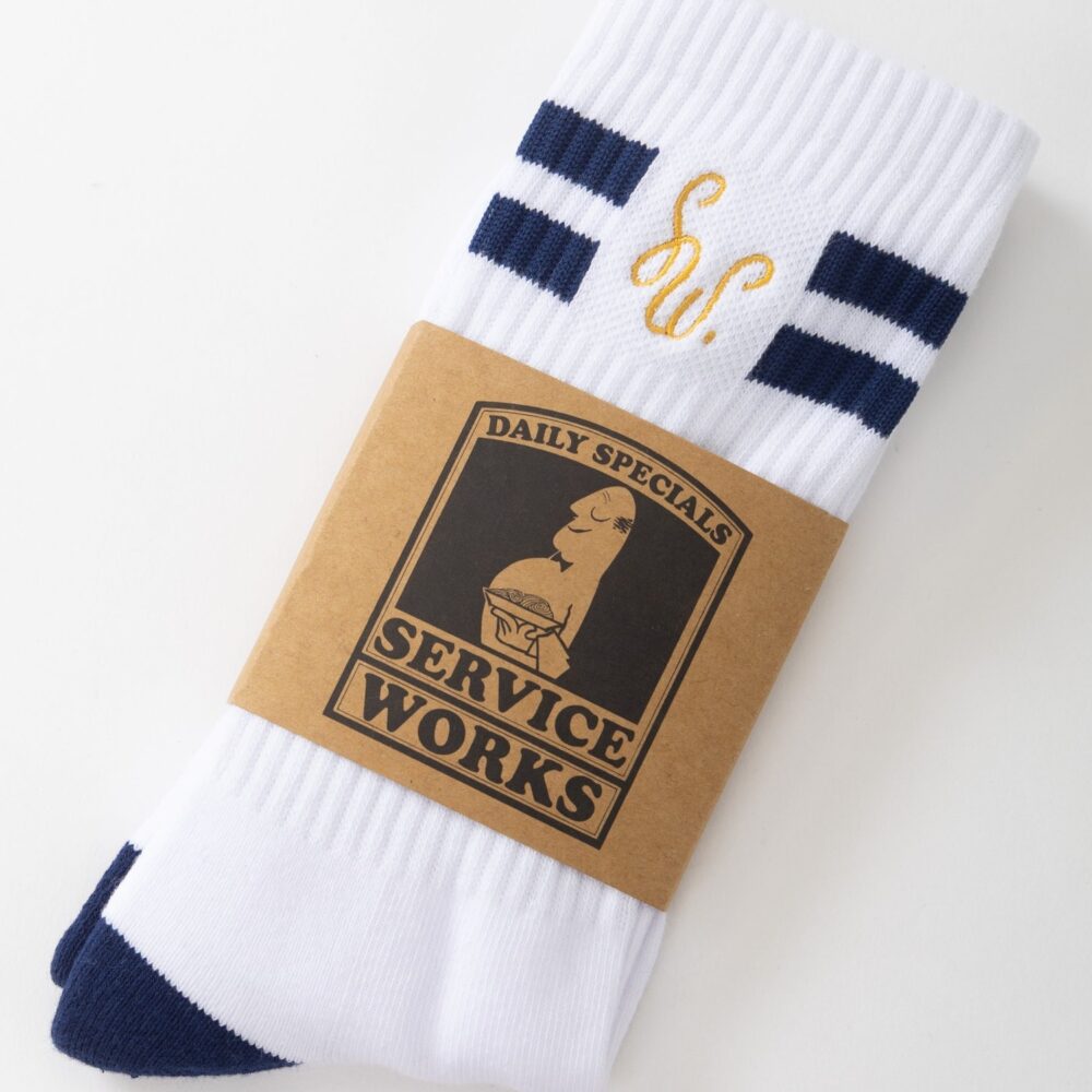 Service Works Monogram Sock - White