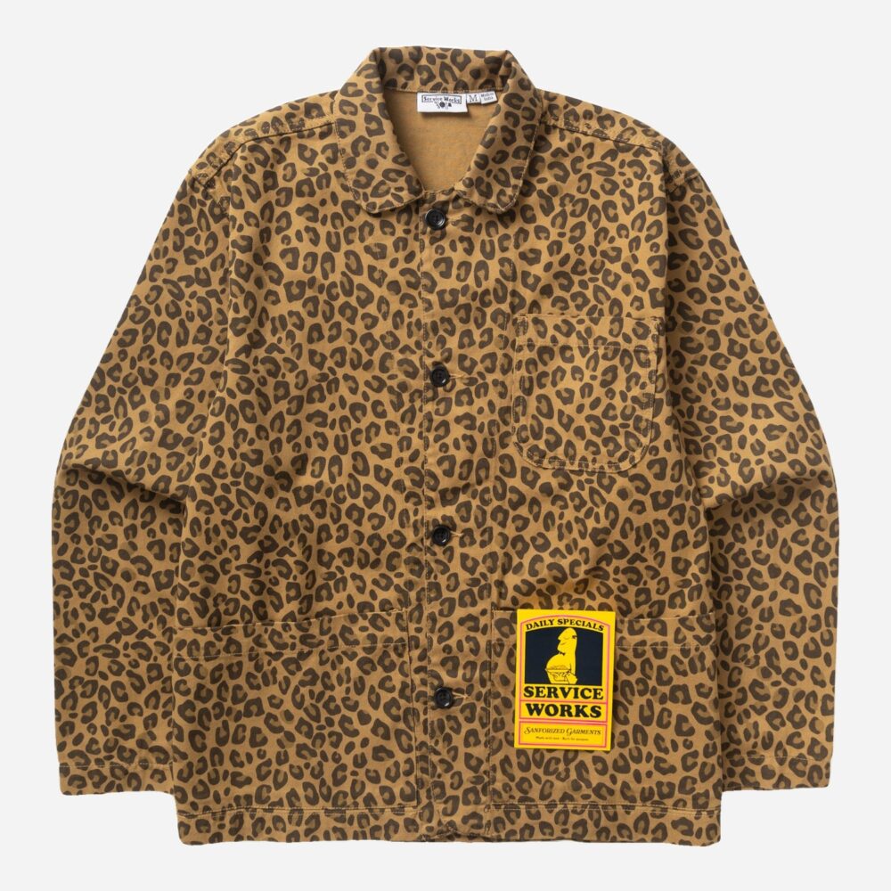 Service Works Patterned Easy Chef Shirt - Brown Leopard Service Works Patterned Easy Chef Shirt - Brown Leopard
