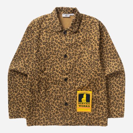 Service Works Patterned Easy Chef Shirt - Brown Leopard Service Works Patterned Easy Chef Shirt - Brown Leopard
