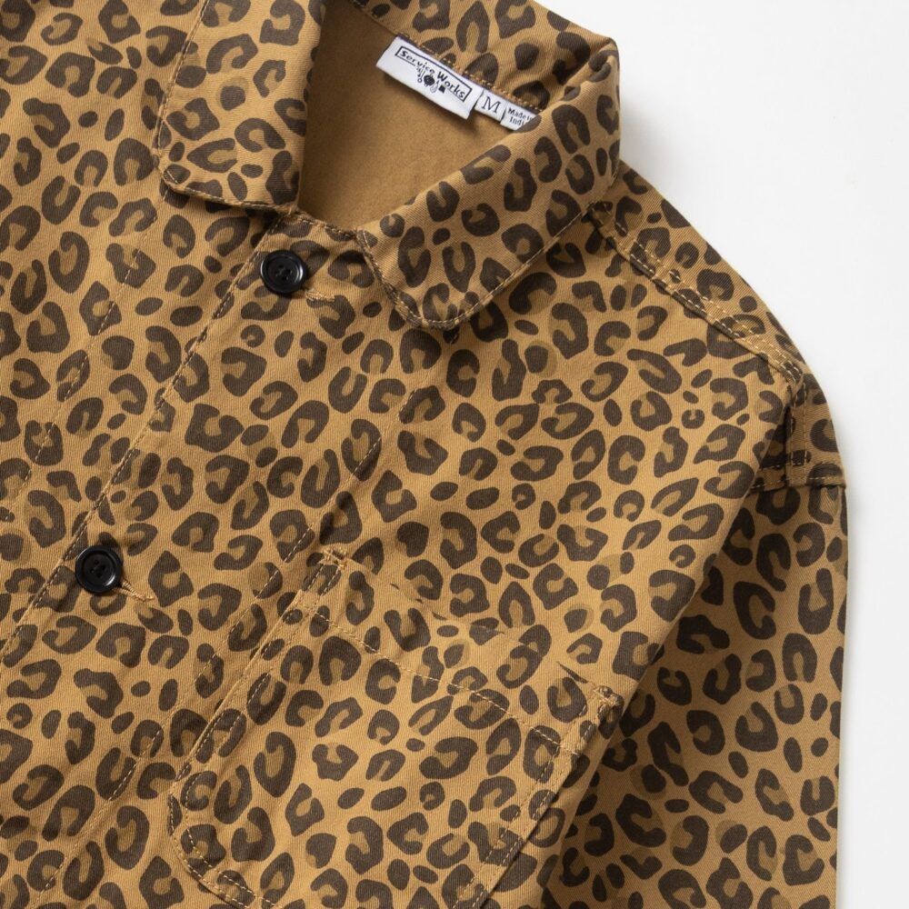 Service Works Patterned Easy Chef Shirt - Brown Leopard Service Works Patterned Easy Chef Shirt - Brown Leopard