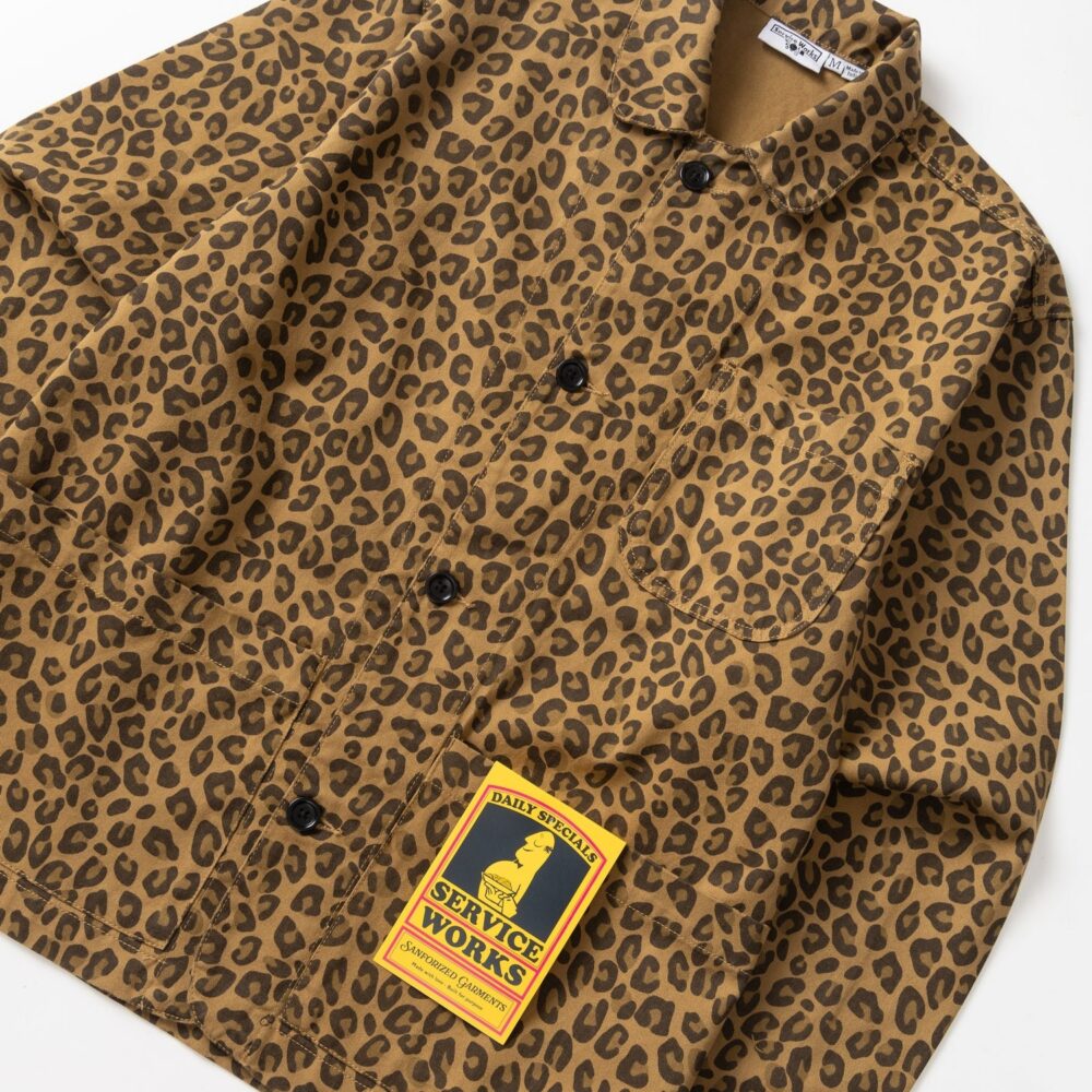 Service Works Patterned Easy Chef Shirt - Brown Leopard Service Works Patterned Easy Chef Shirt - Brown Leopard
