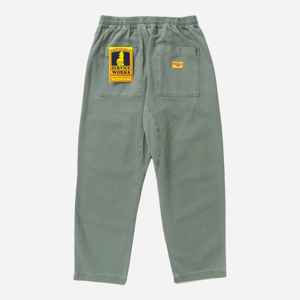Service Works Pigment HBT Chef Pant - Olive Service Works Pigment HBT Chef Pant - Olive