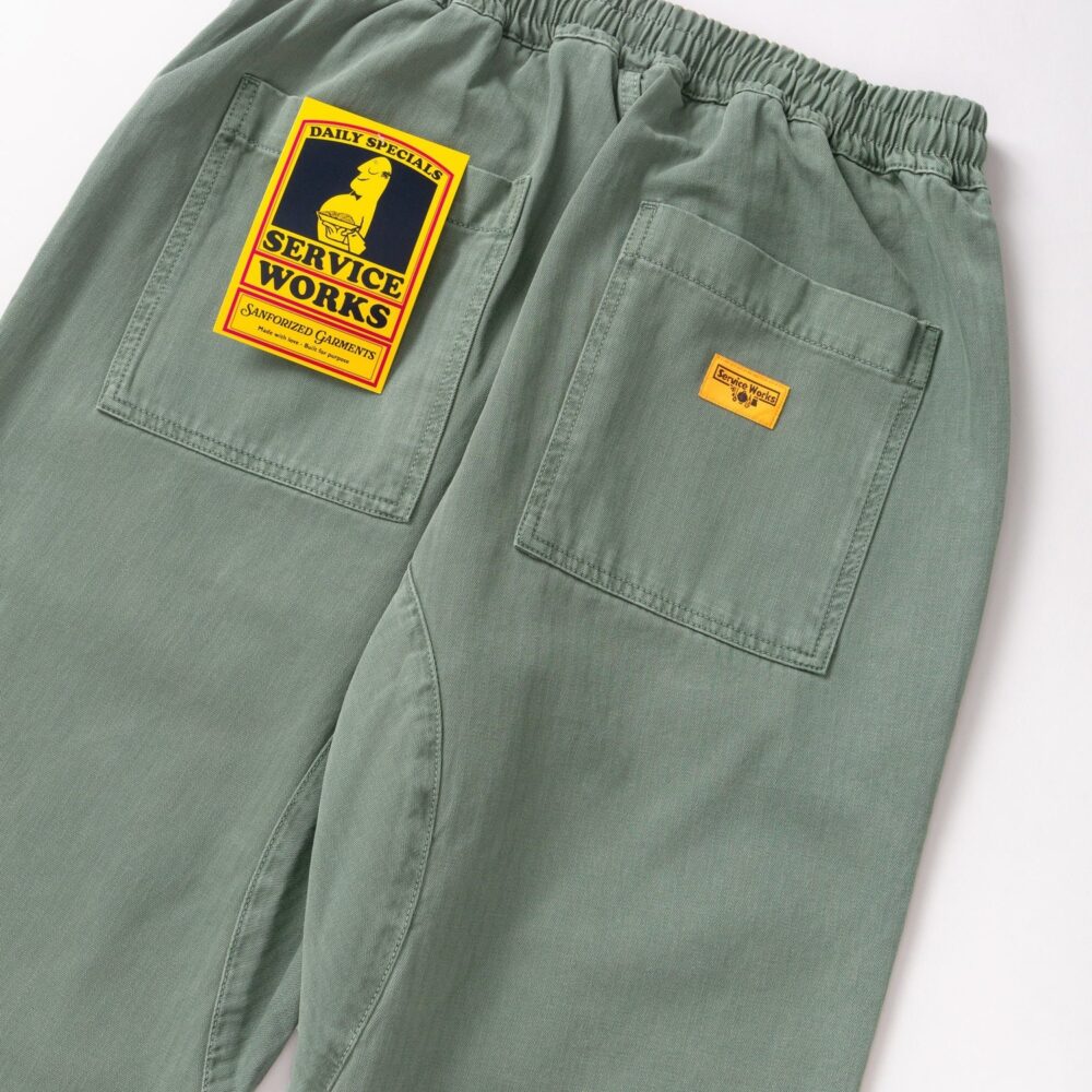 Service Works Pigment HBT Chef Pant - Olive Service Works Pigment HBT Chef Pant - Olive