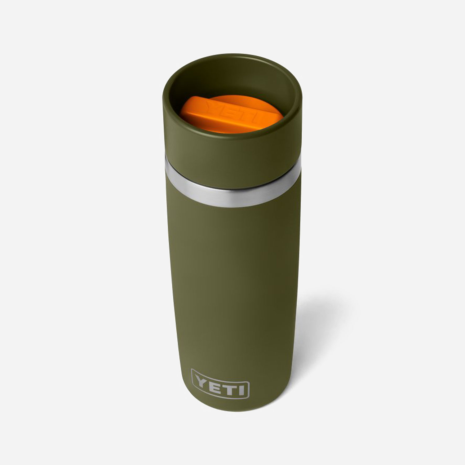 YETI Rambler 16 Oz Travel Bottle - Olive/King Crab Orange