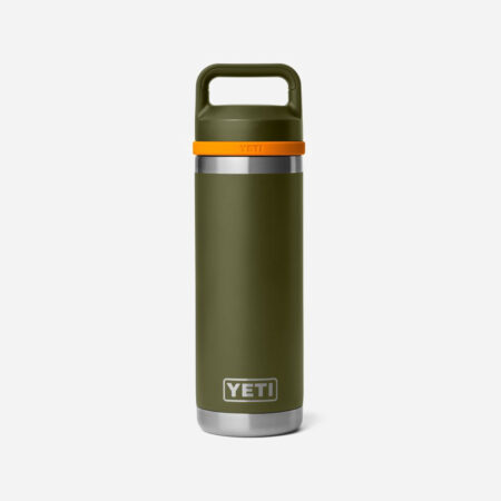 YETI Rambler 18 Oz Bottle With Chug Cap - Olive/King Crab Orange