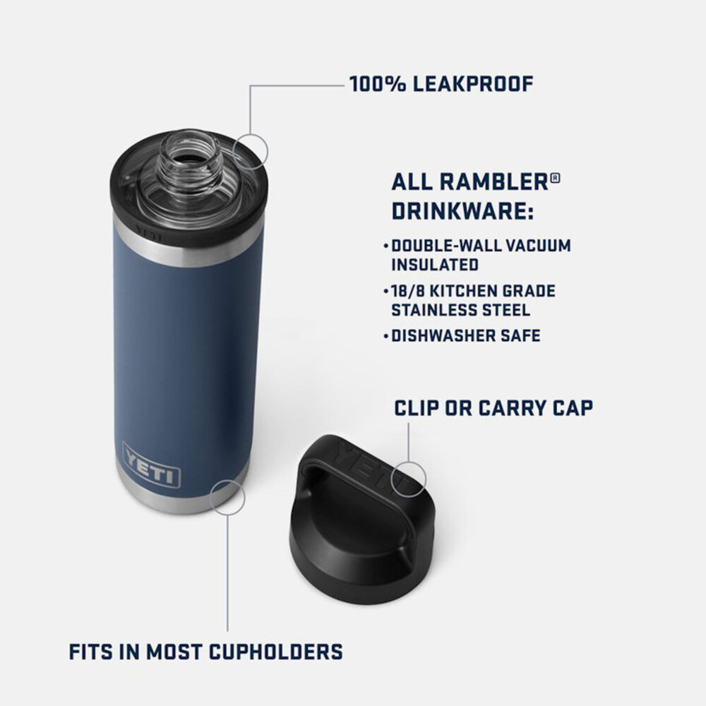 YETI Rambler 18 Oz Bottle With Chug Cap - Stag Red