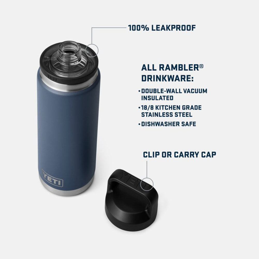 YETI Rambler 26 Oz Bottle With Chug Cap - Stag Red
