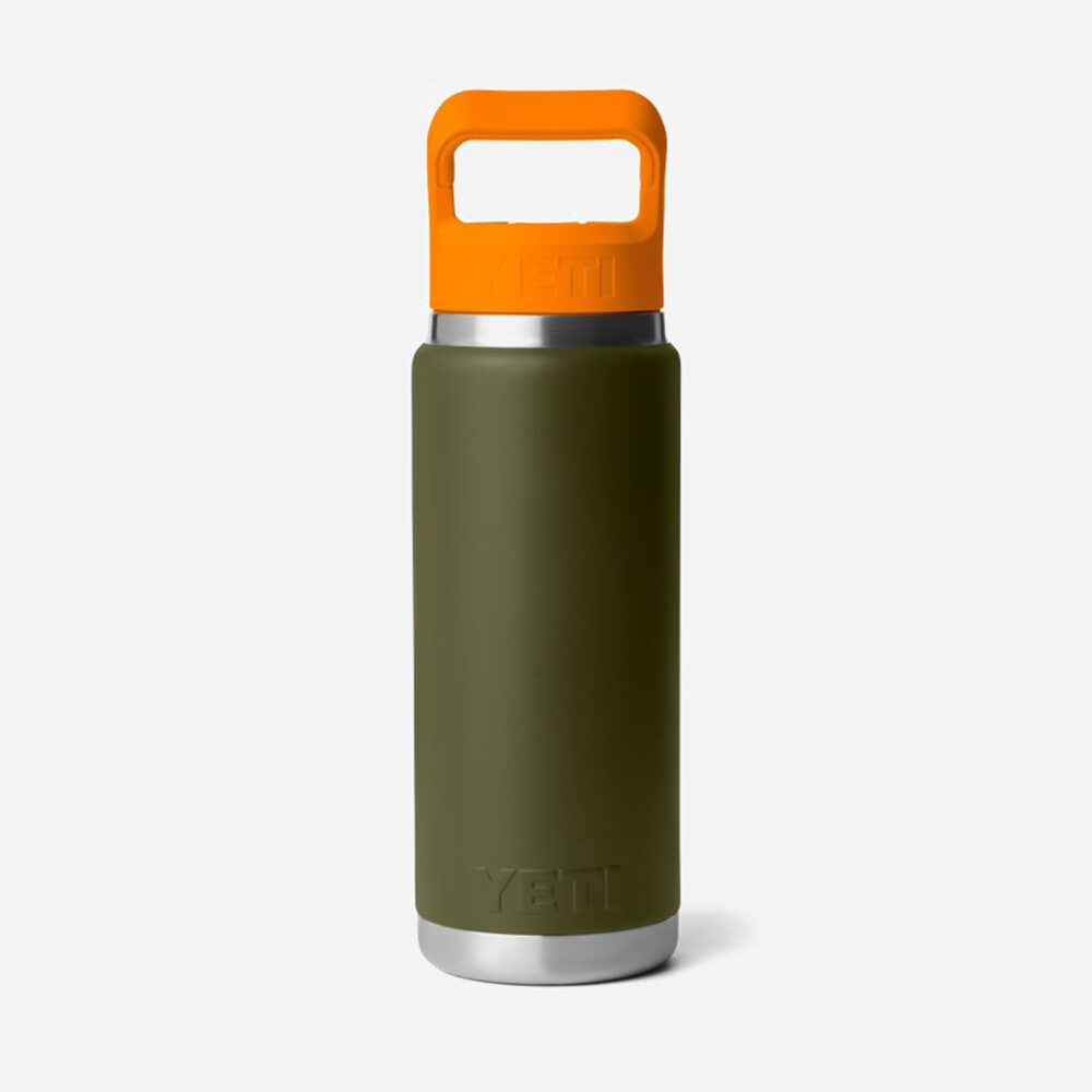 YETI Rambler 26 Oz Colour Straw Bottle - Olive/King Crab Orange