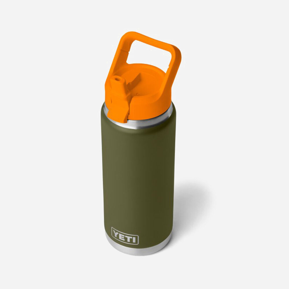 YETI Rambler 26 Oz Colour Straw Bottle - Olive/King Crab Orange