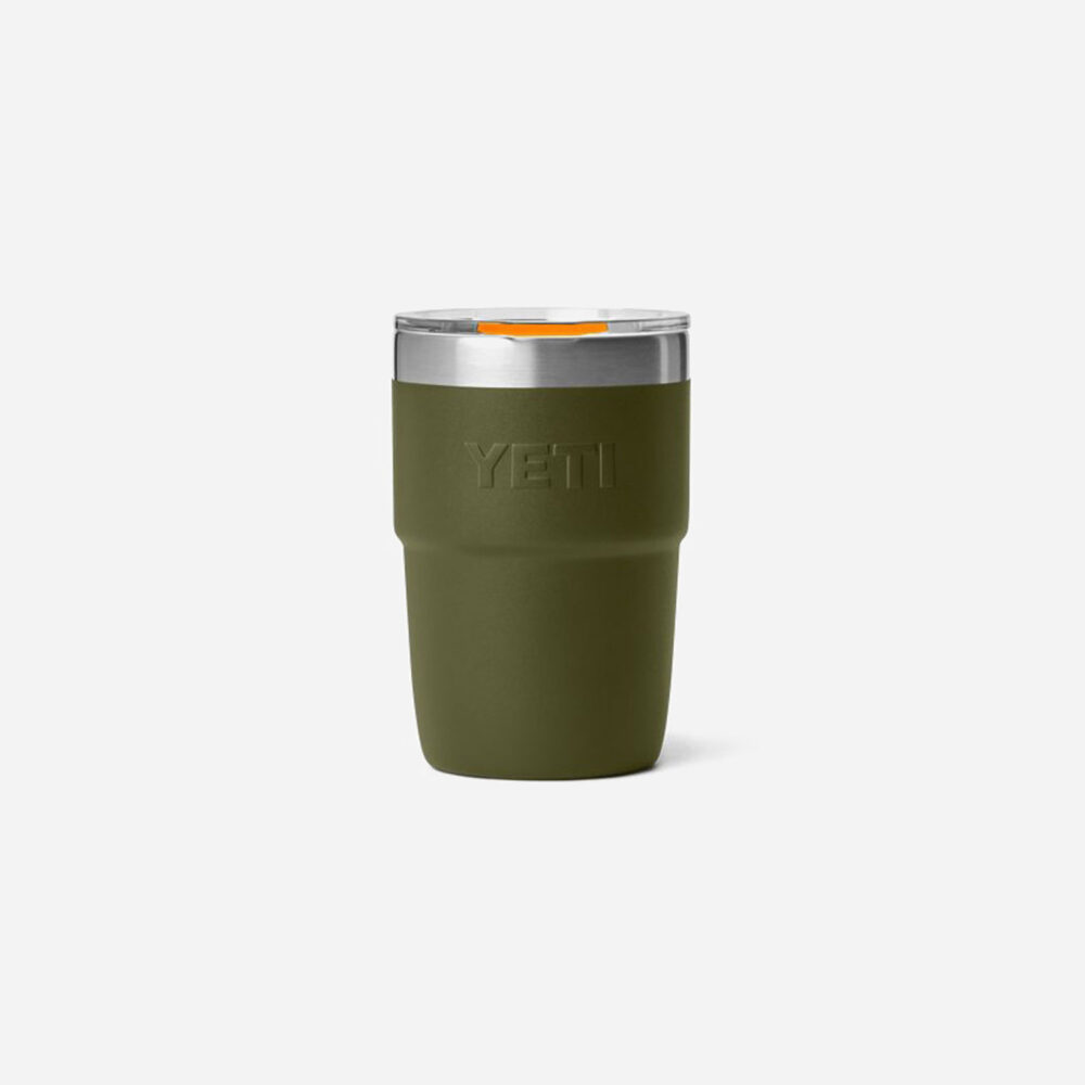 YETI Rambler 8 Oz Stackable Cup With DuraSip™ Ceramic Lining - Olive/King Crab Orange YETI Rambler 8 Oz Stackable Cup With DuraSip™ Ceramic Lining - Olive/King Crab Orange