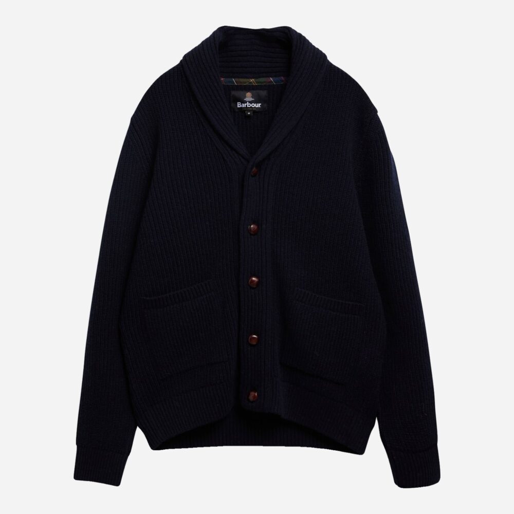 Barbour Hartland Knitted Shawl Neck Cardigan - Navy Barbour Hartland Knitted Shawl Neck Cardigan - Navy