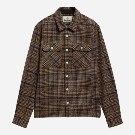 Barbour Millom Relaxed Houndstooth Shirt - Olive