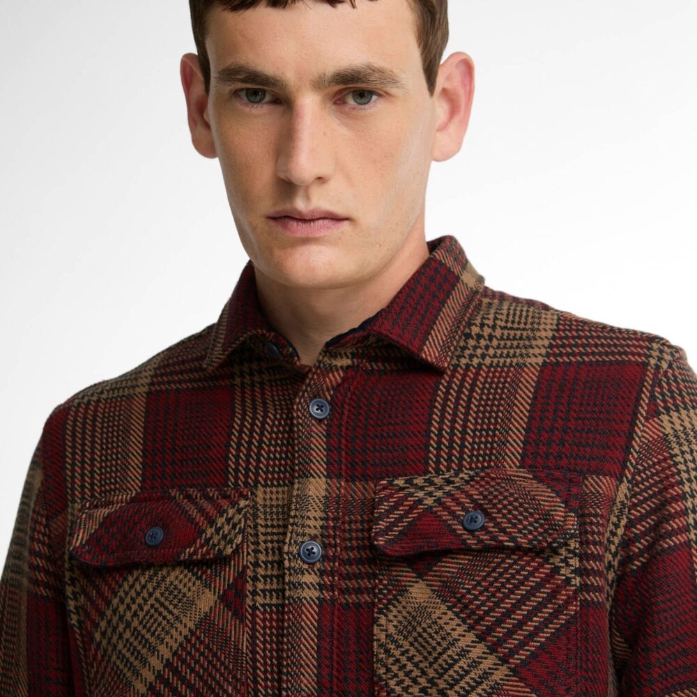 Barbour Millom Relaxed Houndstooth Shirt - Red Barbour Millom Relaxed Houndstooth Shirt - Red
