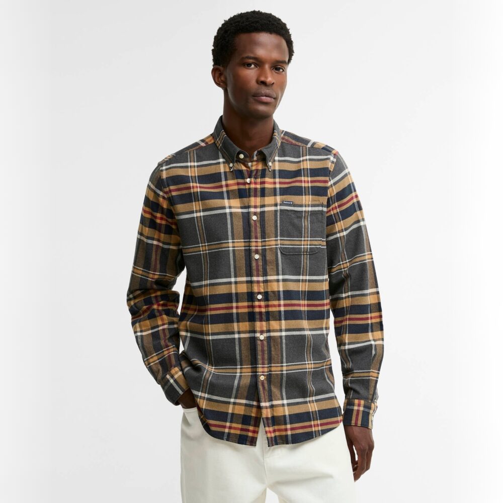 Barbour Ronan Tailored Checked Shirt - Grey Marl Barbour Ronan Tailored Checked Shirt - Grey Marl