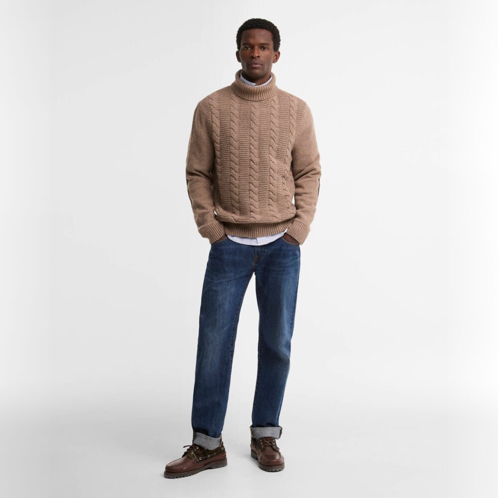 Barbour Staplecross Rollneck Sweater - Stone