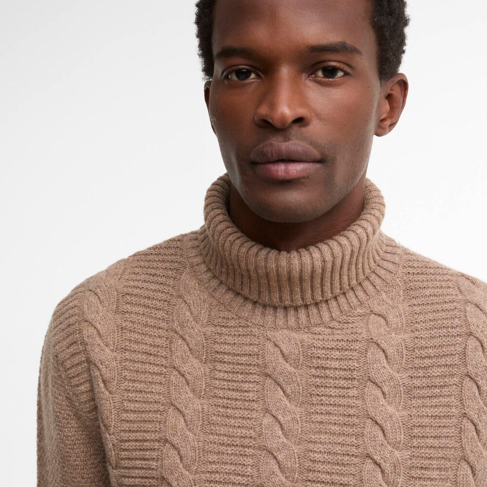 Barbour Staplecross Rollneck Sweater - Stone