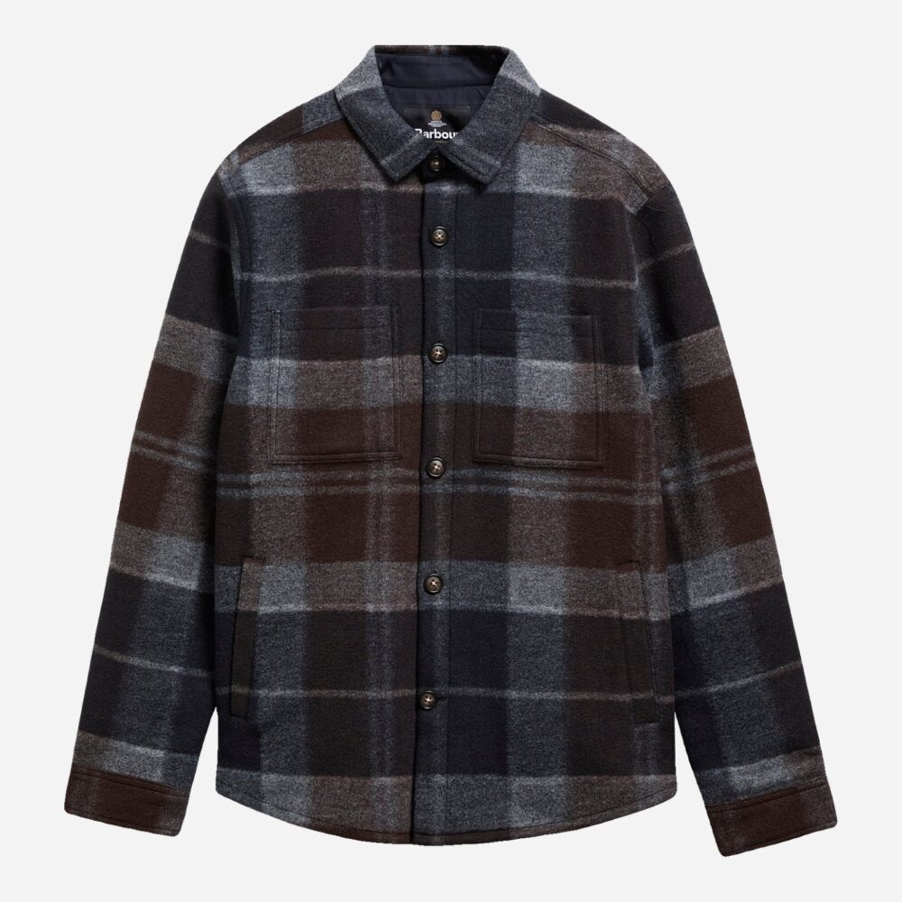 Barbour Woodlane Brushed Check Overshirt - Midnight Oak Tartan Barbour Woodlane Brushed Check Overshirt - Midnight Oak Tartan