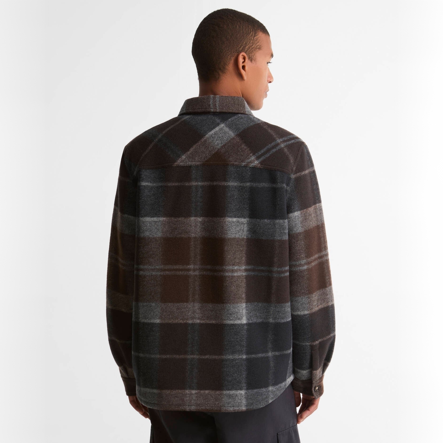 Barbour Woodlane Brushed Check Overshirt - Midnight Oak Tartan
