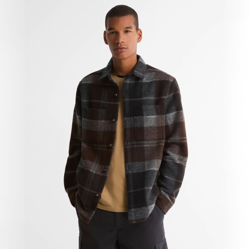 Barbour Woodlane Brushed Check Overshirt - Midnight Oak Tartan Barbour Woodlane Brushed Check Overshirt - Midnight Oak Tartan