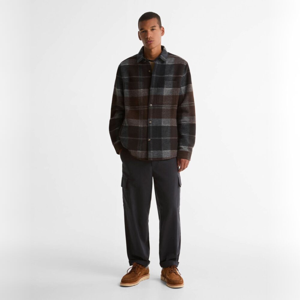 Barbour Woodlane Brushed Check Overshirt - Midnight Oak Tartan Barbour Woodlane Brushed Check Overshirt - Midnight Oak Tartan