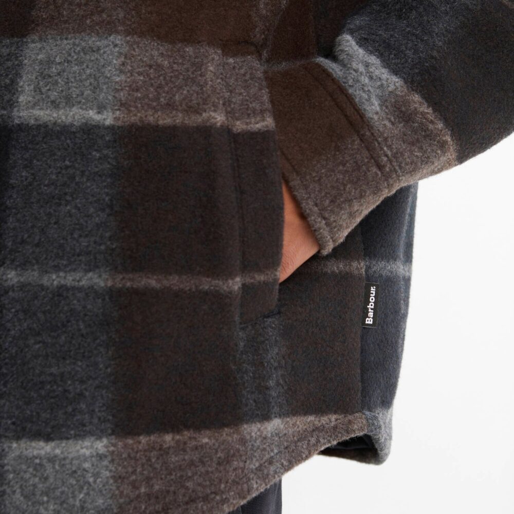 Barbour Woodlane Brushed Check Overshirt - Midnight Oak Tartan
