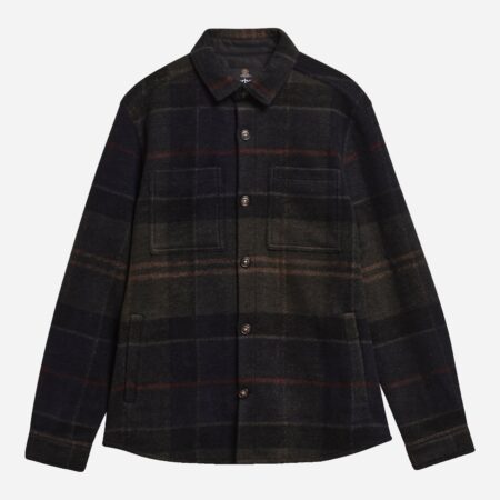 Barbour Woodlane Brushed Check Overshirt - Shadow Classic Tartan Barbour Woodlane Brushed Check Overshirt - Shadow Classic Tartan